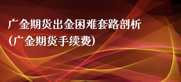 广金期货出金困难套路剖析(广金期货手续费)_https://gjqh.wpmee.com_期货开户_第1张