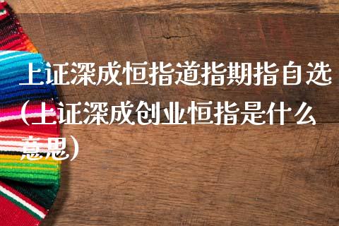 上证深成恒指道指期指自选(上证深成创业恒指是什么意思)_https://gjqh.wpmee.com_期货百科_第1张