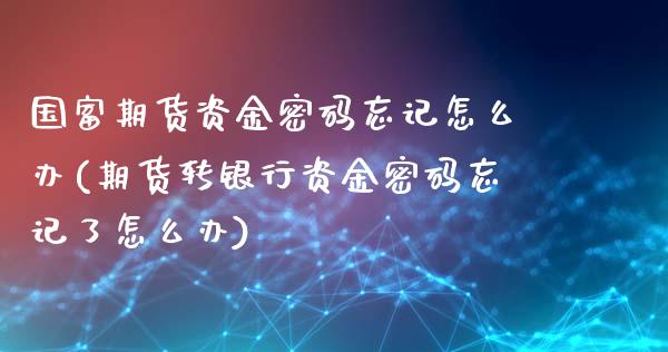 国富期货资金密码忘记怎么办(期货转银行资金密码忘记了怎么办)_https://gjqh.wpmee.com_期货平台_第1张